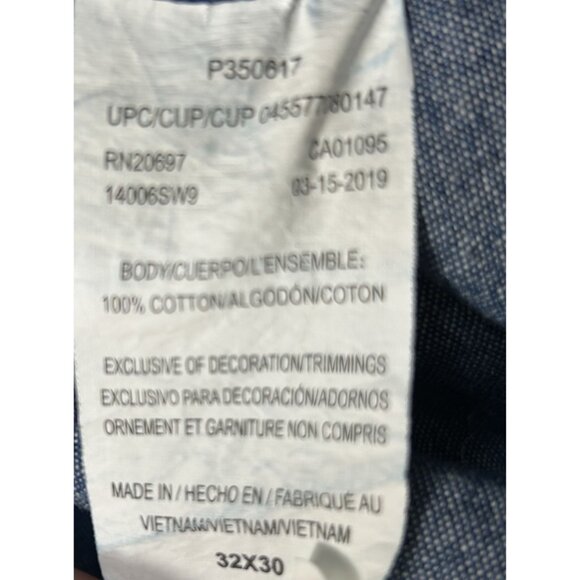 LIBERTY Overalls Blue Jean Denim Bib Sz 32x30 Farmer Carpenter Workwear Cotton - Picture 5 of 13